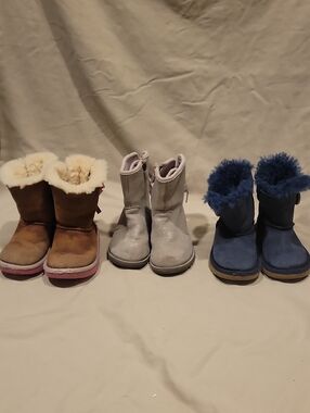 UGG Brown Suede Boots with Pink Accents